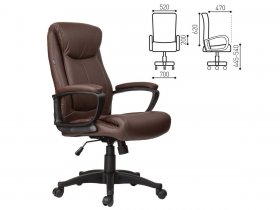 Кресло офисное BRABIX Enter EX-511, коричневое в Бурмистрово - burmistrovo.mebel-nsk.ru | фото
