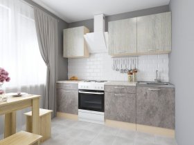 Модульная кухня Йота (пикард/цемент) в Бурмистрово - burmistrovo.mebel-nsk.ru | фото