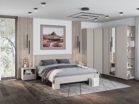 Модульная спальня Люмо (кашемир) в Бурмистрово - burmistrovo.mebel-nsk.ru | фото