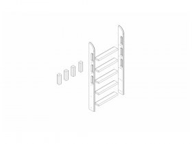 Пакет №10 Прямая лестница и опоры для двухъярусной кровати Соня в Бурмистрово - burmistrovo.mebel-nsk.ru | фото
